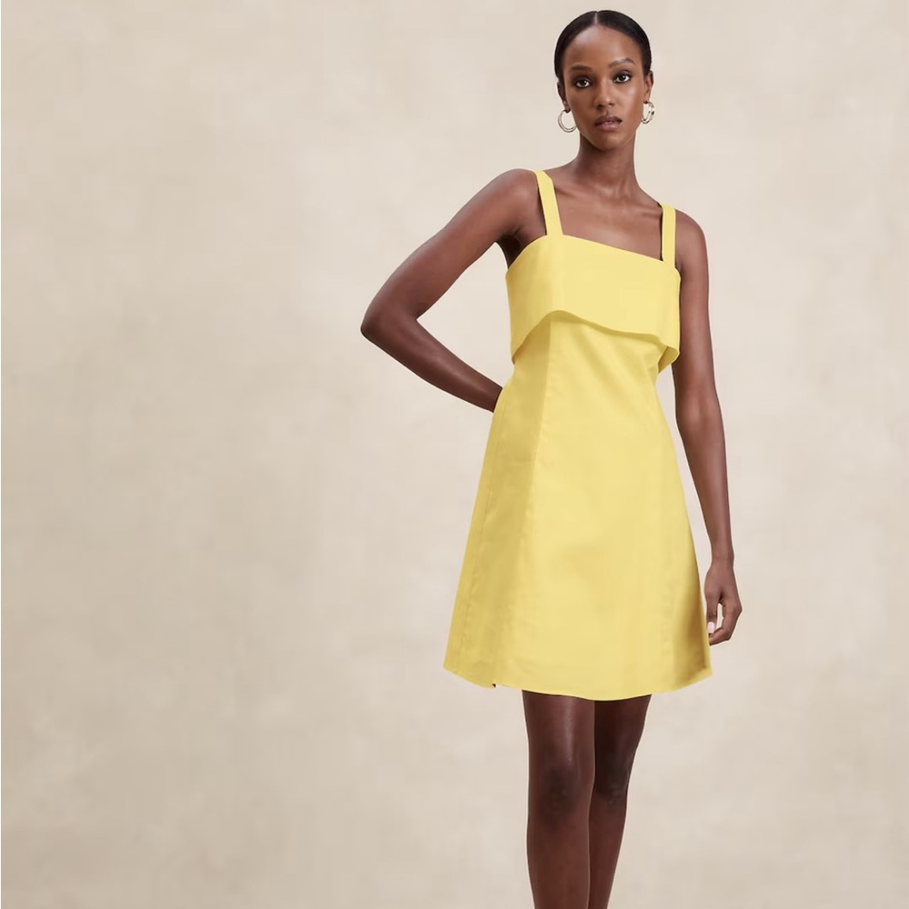 Banana Republic LINEN-BLEND MINI DRESS size 6